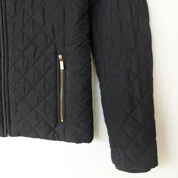 J. CREW black quilted zip-up packable puffer jacket - Picture 9 of 10